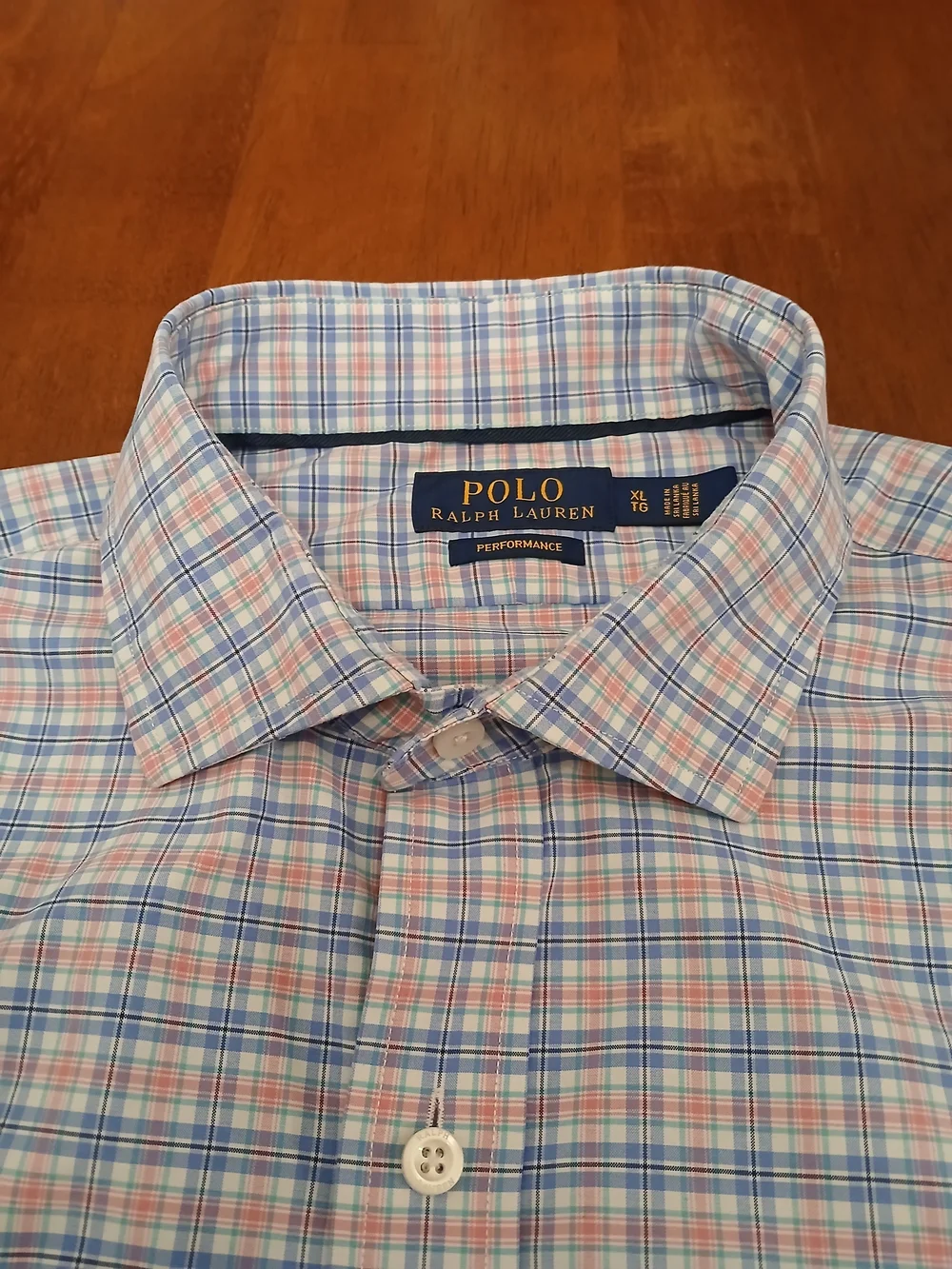 Polo Ralph Lauren Performance Men's XL Plaid Long Sleeve Button-Up PGA 100th
